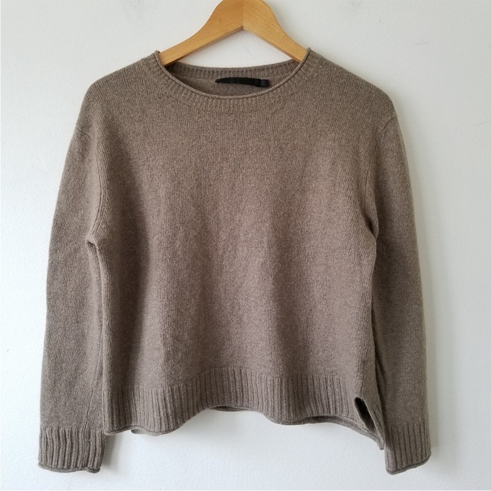 Jenni Kayne wool blend boxy crew neck sweater size medium